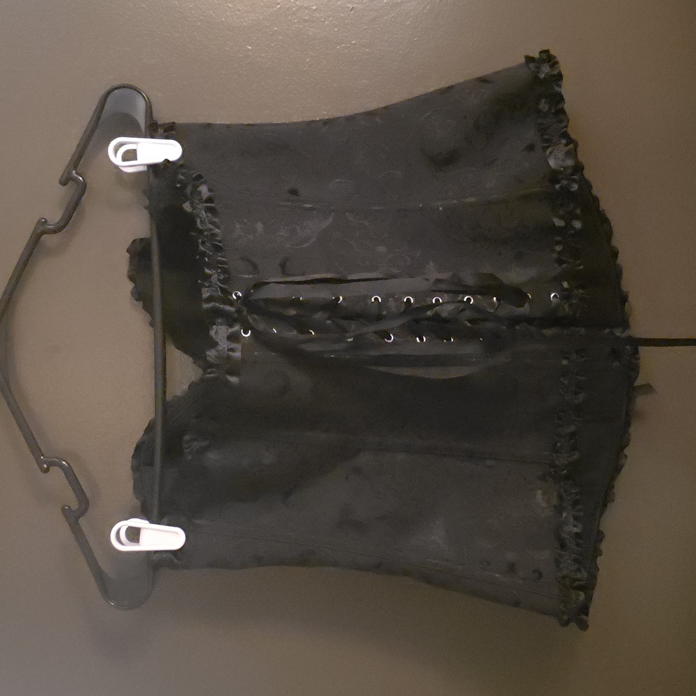 Black Victorian Style Lace Up Corset 3XL